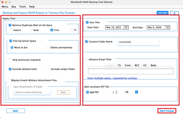 Apply Advance filters